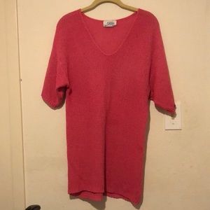 Coral, medium Sunny South of Dallas cotton sweater